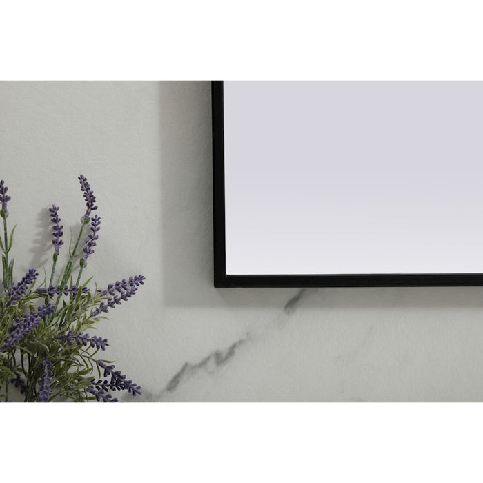 Elegant Decor Blaire Metal Frame Arch Mirror 36X30", Black