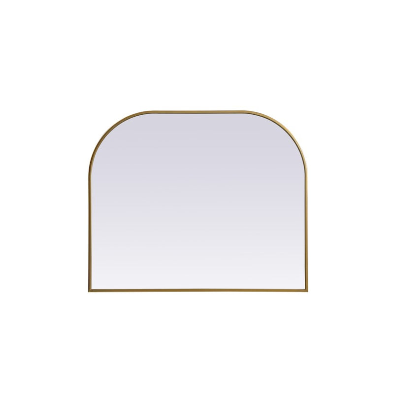 Elegant Decor Blaire Metal Frame Arch Mirror 36X30", Brass