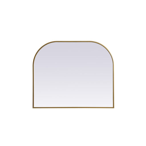 Elegant Decor Blaire Metal Frame Arch Mirror 36X30", Brass
