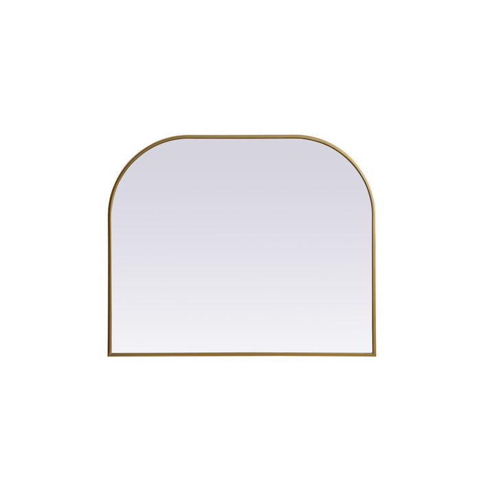 Elegant Decor Blaire Metal Frame Arch Mirror 36X30", Brass