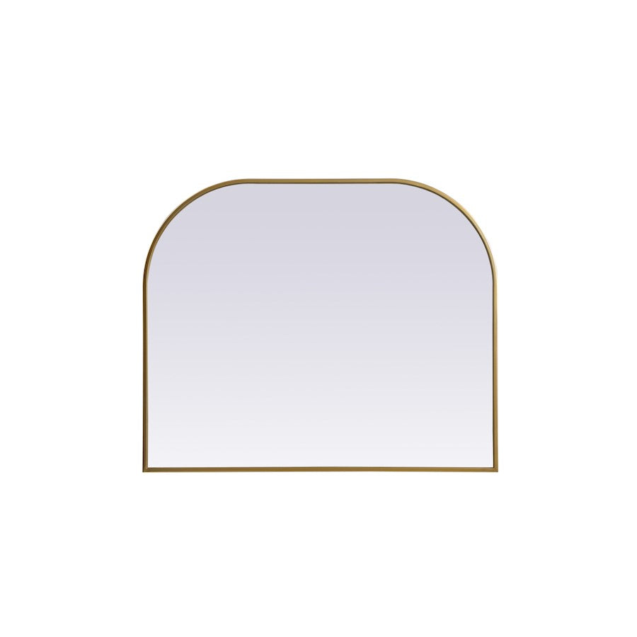 Elegant Decor Blaire Metal Frame Arch Mirror 36X30", Brass
