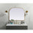 Elegant Decor Blaire Metal Frame Arch Mirror 36X30", Brass