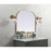 Elegant Decor Blaire Metal Frame Arch Mirror 36X30", Brass