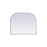 Elegant Decor Blaire Metal Frame Arch Mirror 36X30", Silver