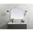 Elegant Decor Blaire Metal Frame Arch Mirror 36X30", Silver