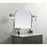 Elegant Decor Blaire Metal Frame Arch Mirror 36X30", Silver