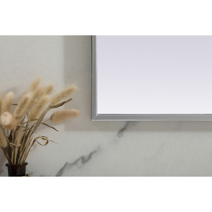 Elegant Decor Blaire Metal Frame Arch Mirror 36X30", Silver