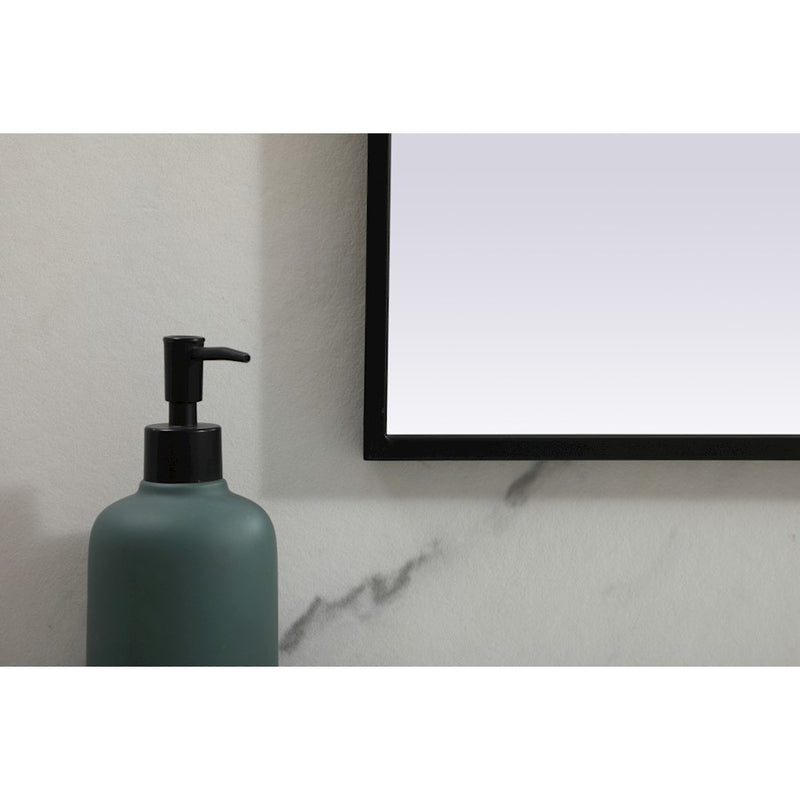 Elegant Decor Blaire Metal Frame Arch Mirror 36X34", Black