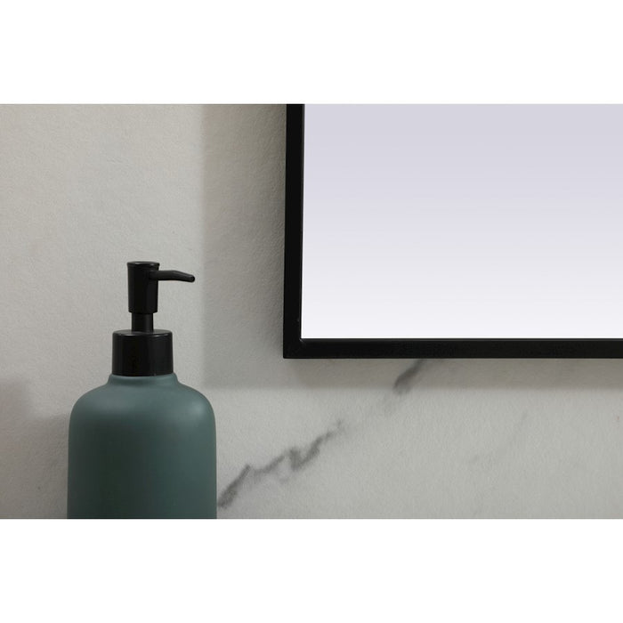 Elegant Decor Blaire Metal Frame Arch Mirror 36X34", Black