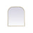 Elegant Decor Blaire Metal Frame Arch Mirror 36X34", Brass