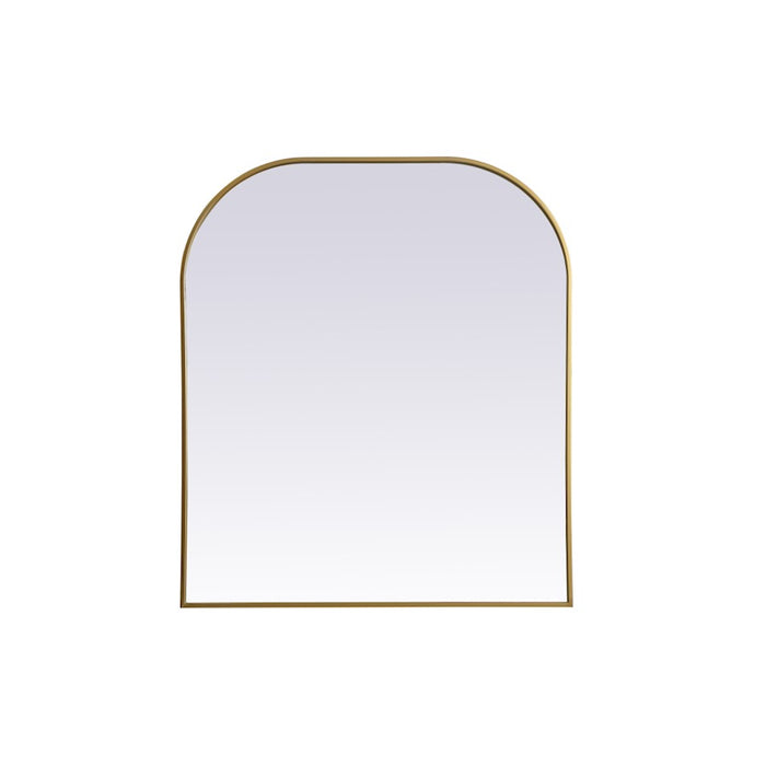 Elegant Decor Blaire Metal Frame Arch Mirror 36X34", Brass