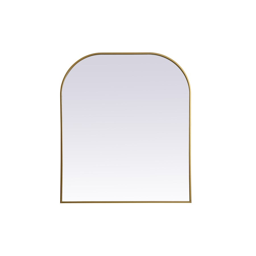 Elegant Decor Blaire Metal Frame Arch Mirror 36X34", Brass