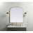Elegant Decor Blaire Metal Frame Arch Mirror 36X34", Brass