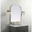 Elegant Decor Blaire Metal Frame Arch Mirror 36X34", Brass