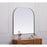 Elegant Decor Blaire Metal Frame Arch Mirror 36X34", Silver