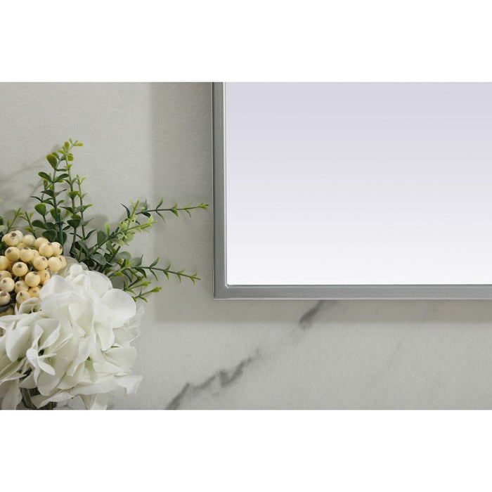 Elegant Decor Blaire Metal Frame Arch Mirror 36X34", Silver