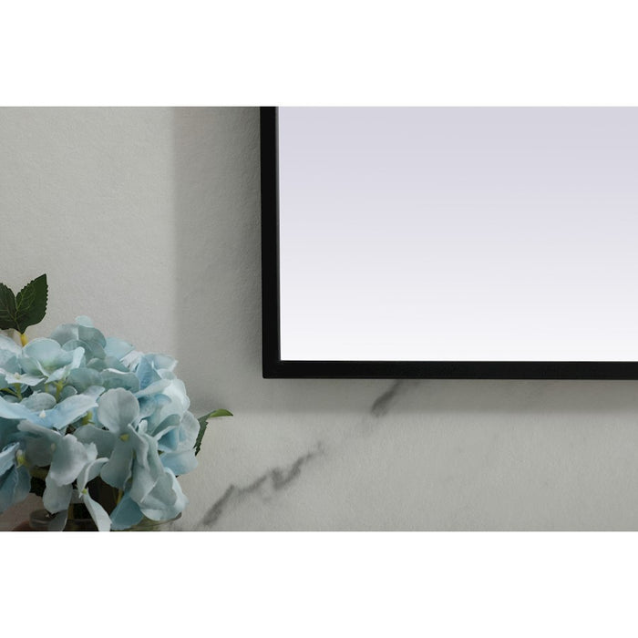 Elegant Decor Blaire Metal Frame Arch Mirror 36X42", Black