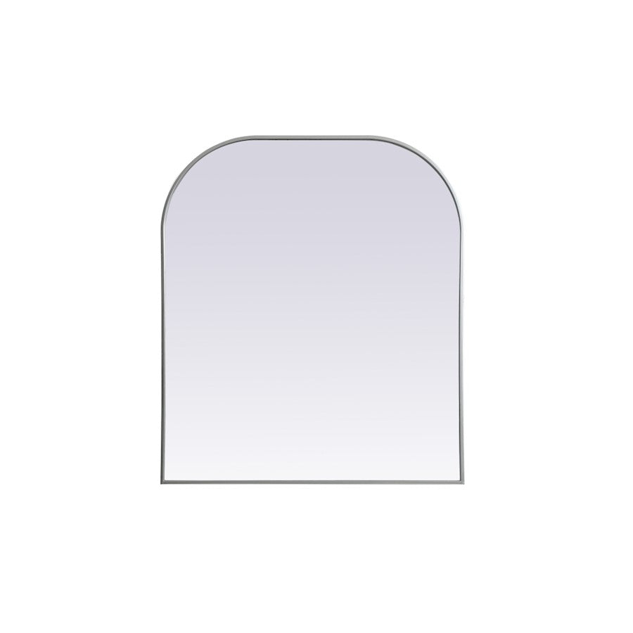 Elegant Decor Blaire Metal Frame Arch Mirror 36X42", Silver
