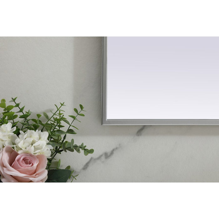 Elegant Decor Blaire Metal Frame Arch Mirror 36X42", Silver