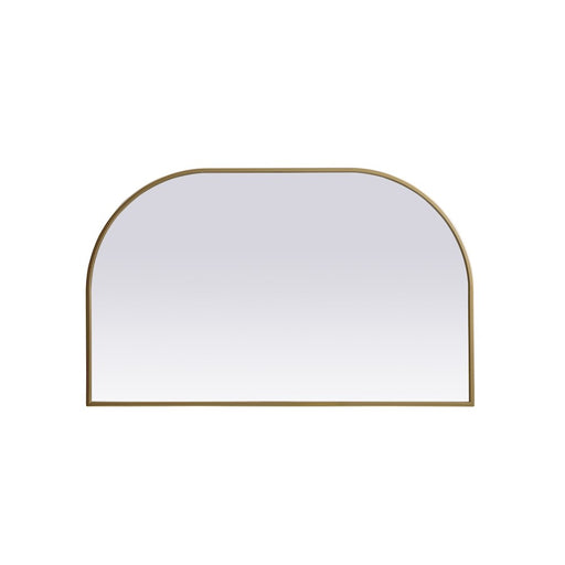 Elegant Decor Blaire Metal Frame Arch Mirror 39X24", Brass