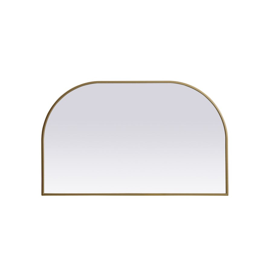 Elegant Decor Blaire Metal Frame Arch Mirror 39X24", Brass