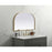 Elegant Decor Blaire Metal Frame Arch Mirror 39X24", Brass