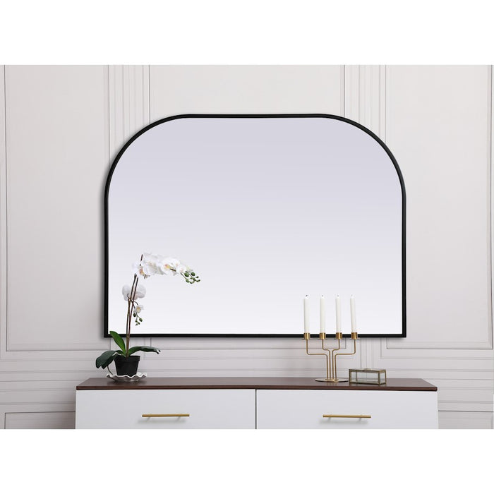 Elegant Decor Blaire Metal Frame Arch Mirror 40X30", Black
