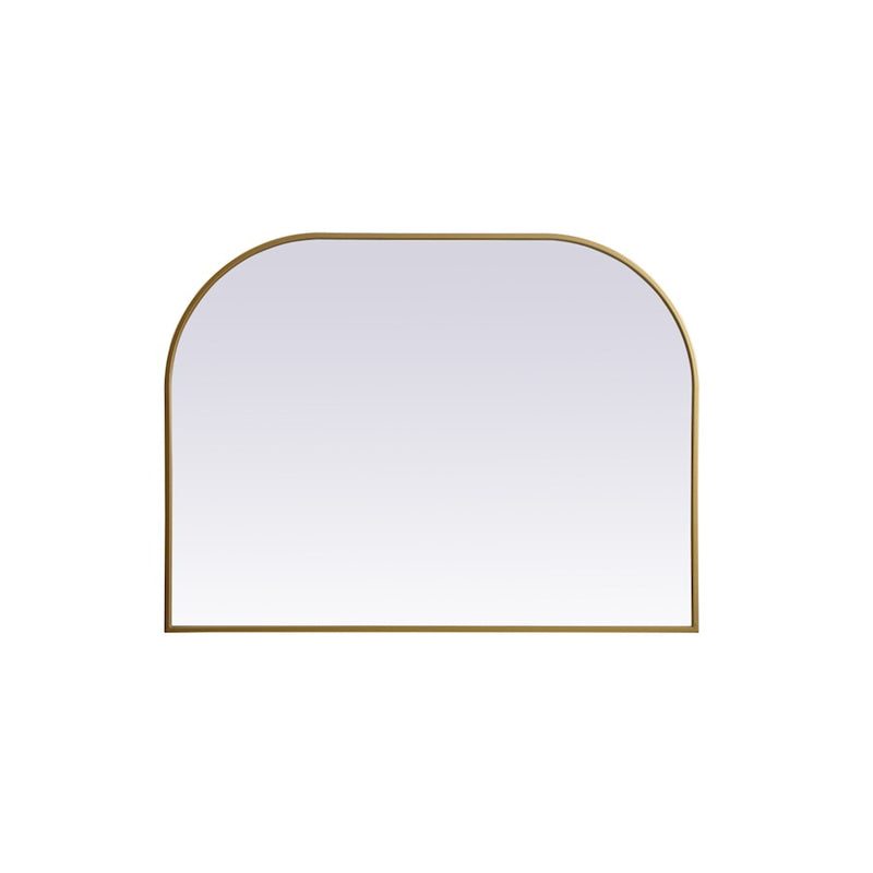 Elegant Decor Blaire Metal Frame Arch Mirror 40X30", Brass
