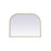 Elegant Decor Blaire Metal Frame Arch Mirror 40X30", Brass