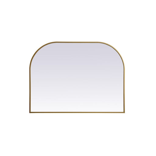 Elegant Decor Blaire Metal Frame Arch Mirror 40X30", Brass