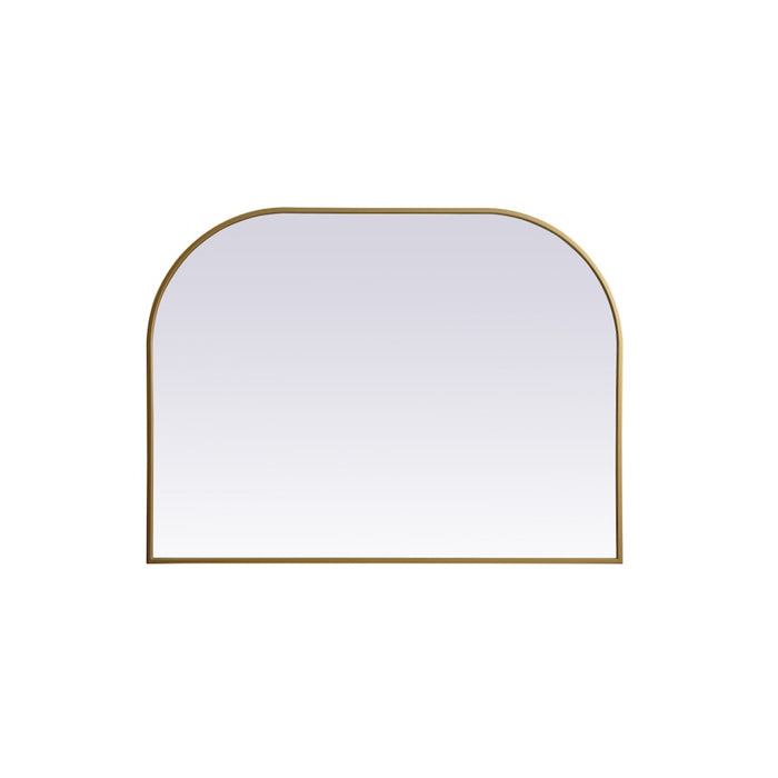 Elegant Decor Blaire Metal Frame Arch Mirror 40X30", Brass