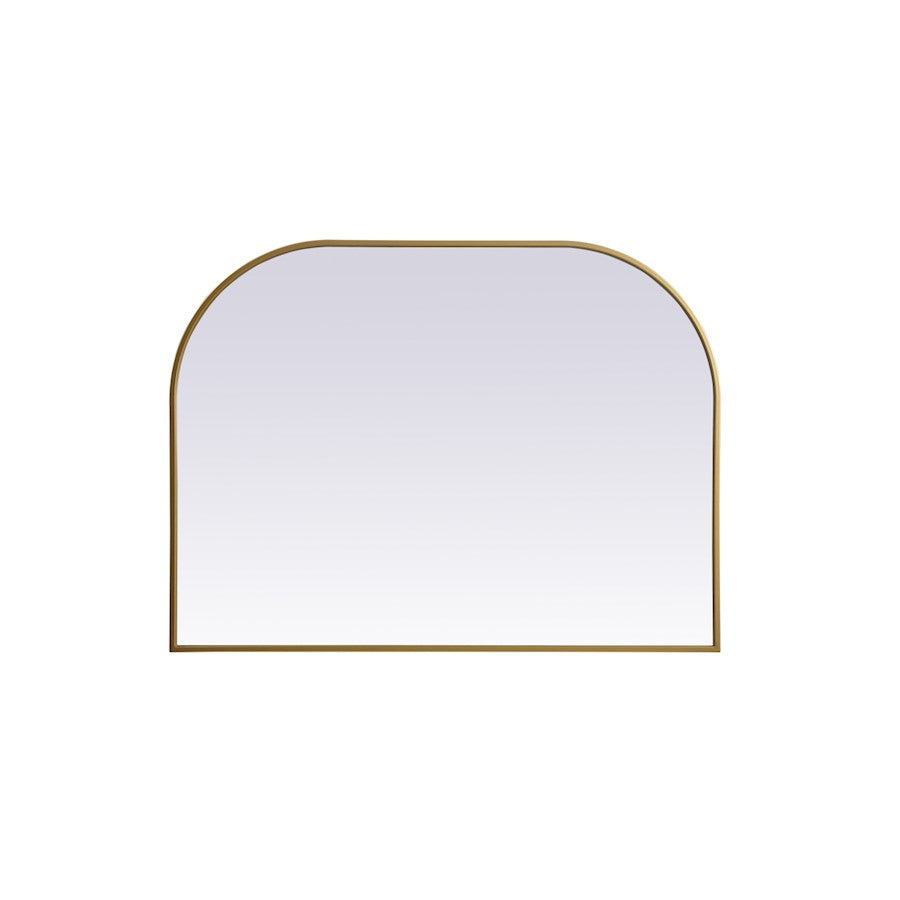 Elegant Decor Blaire Metal Frame Arch Mirror 40X30", Brass