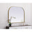 Elegant Decor Blaire Metal Frame Arch Mirror 40X30", Brass