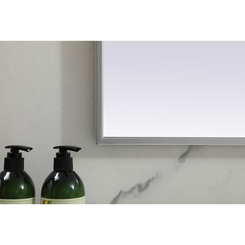 Elegant Decor Blaire Metal Frame Arch Mirror 40X30", Silver