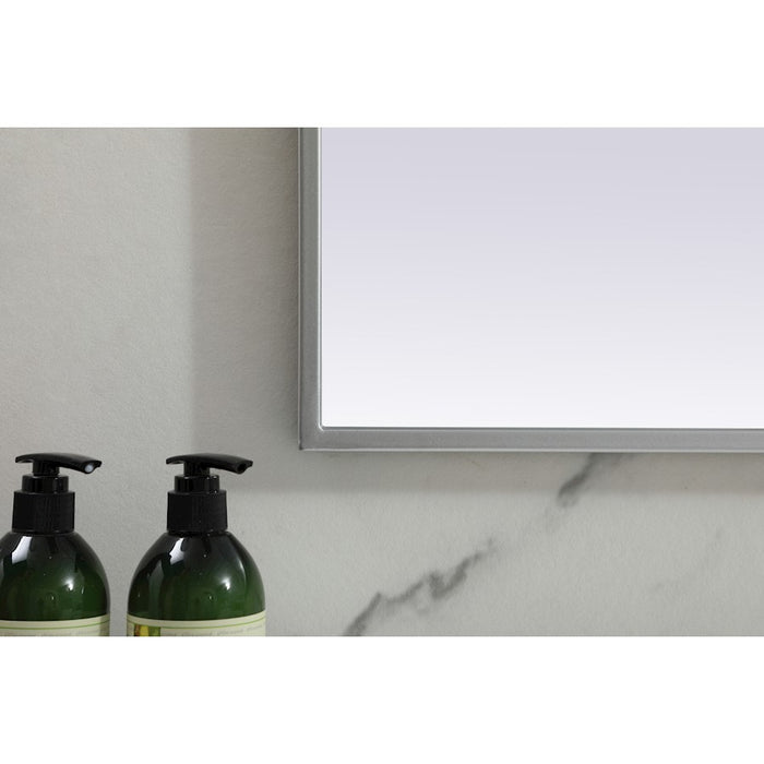 Elegant Decor Blaire Metal Frame Arch Mirror 40X30", Silver