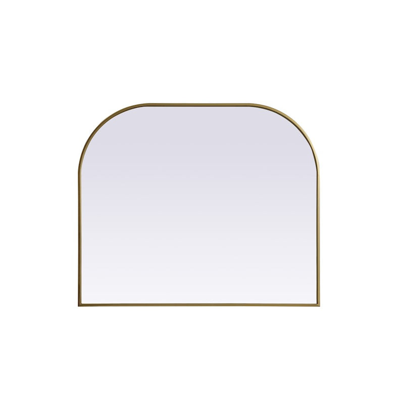 Elegant Decor Blaire Metal Frame Arch Mirror 40X34", Brass