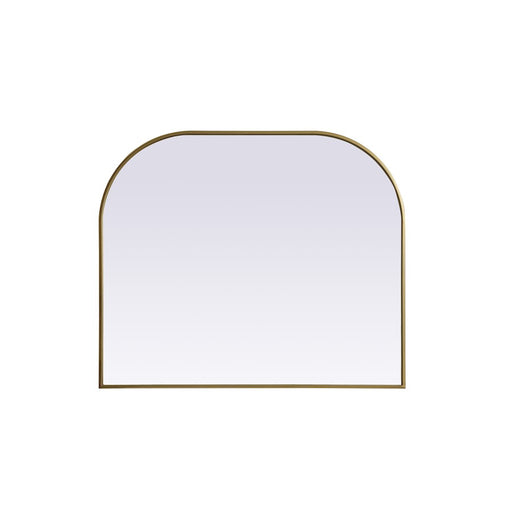 Elegant Decor Blaire Metal Frame Arch Mirror 40X34", Brass
