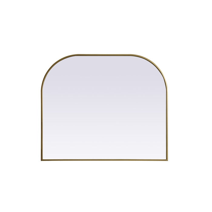 Elegant Decor Blaire Metal Frame Arch Mirror 40X34", Brass