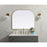 Elegant Decor Blaire Metal Frame Arch Mirror 40X34", Brass