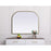 Elegant Decor Blaire Metal Frame Arch Mirror 40X34", Brass