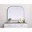 Elegant Decor Blaire Metal Frame Arch Mirror 40X34", Silver