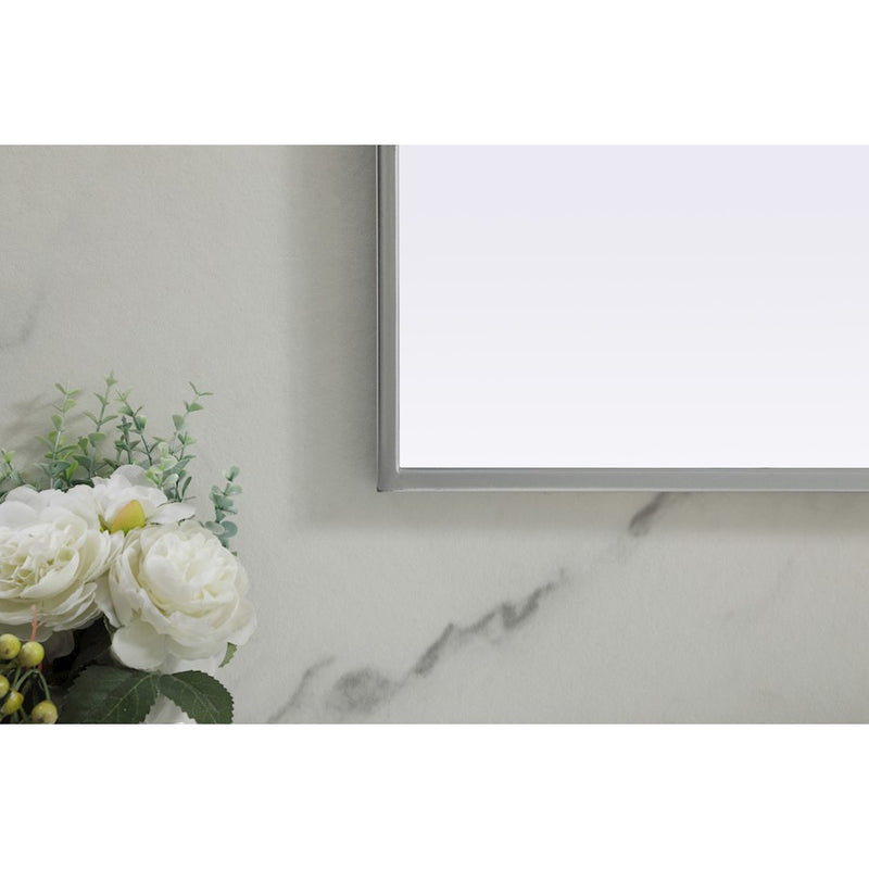 Elegant Decor Blaire Metal Frame Arch Mirror 40X34", Silver