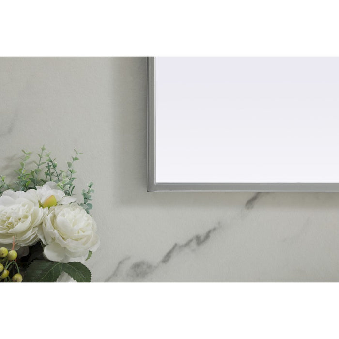 Elegant Decor Blaire Metal Frame Arch Mirror 40X34", Silver