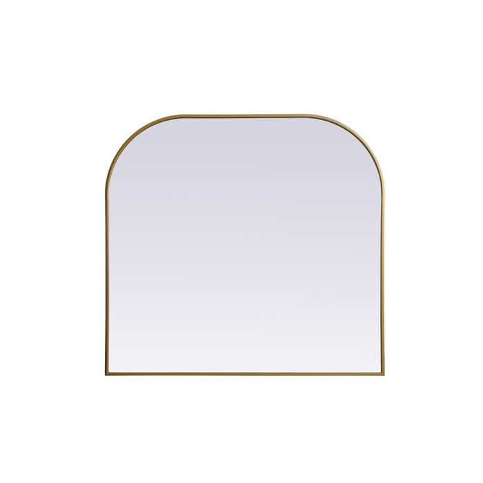 Elegant Decor Blaire Metal Frame Arch Mirror 40X38", Brass