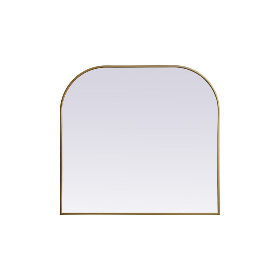 Elegant Decor Blaire Metal Frame Arch Mirror 40X38", Brass
