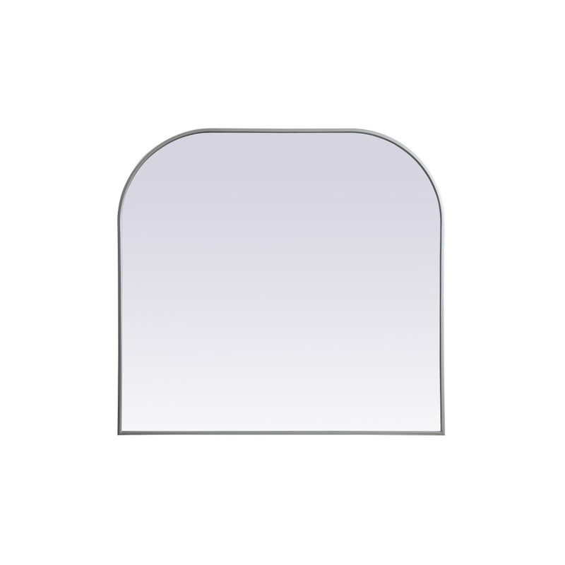 Elegant Decor Blaire Metal Frame Arch Mirror 40X38", Silver