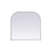 Elegant Decor Blaire Metal Frame Arch Mirror 40X38", Silver