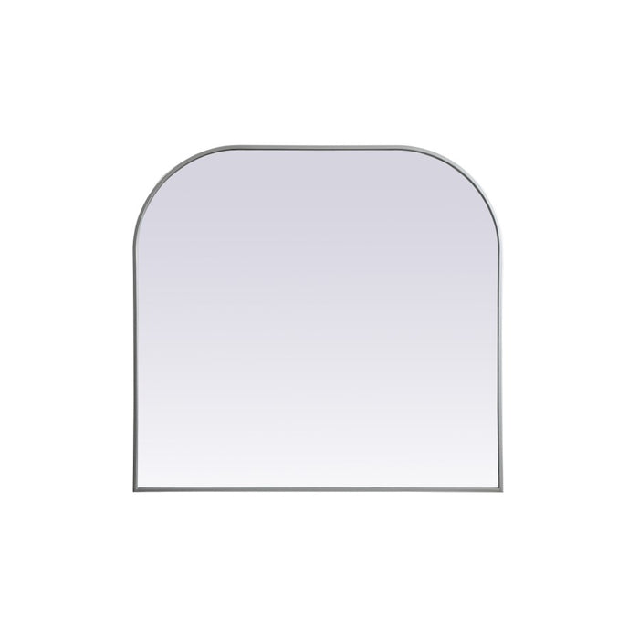Elegant Decor Blaire Metal Frame Arch Mirror 40X38", Silver