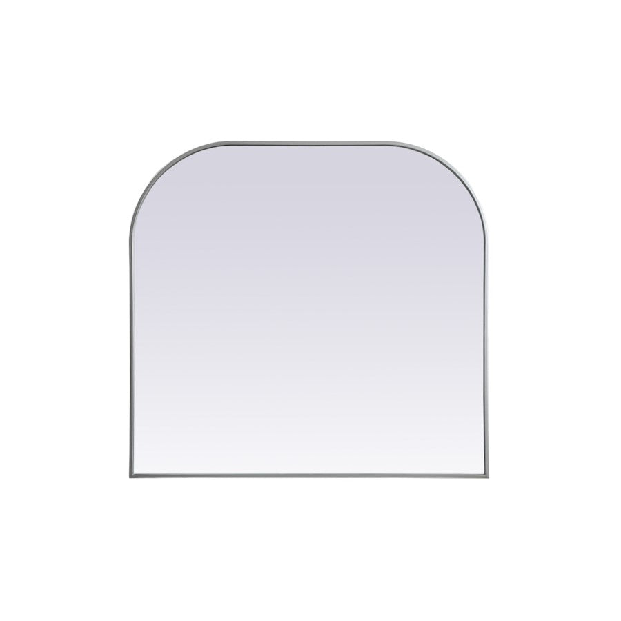 Elegant Decor Blaire Metal Frame Arch Mirror 40X38", Silver
