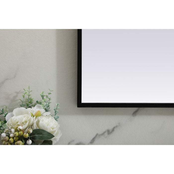 Elegant Decor Blaire Metal Frame Arch Mirror 42X30", Black